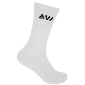 AVI Cushioned Crew Men'S Sock - White