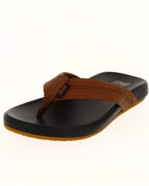 AVI Men Casual Two Strap Slipper Brown