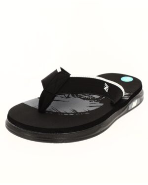 AVI Men Casual Two Strap Slipper Black