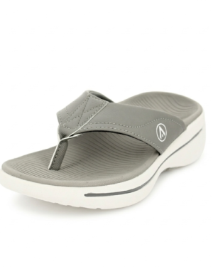 AVI Women Casual V-Strap Slippers Gray