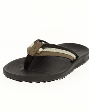 AVI Men Casual V-Strap Slippers Brown