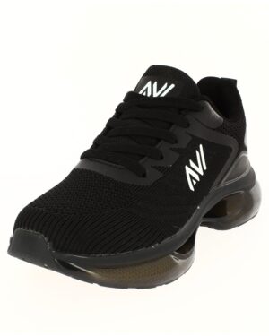 AVI   Men Sports  Performance Running Lacing Shoes Black