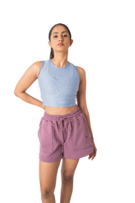 AVI Women Luxe Crop Top Blue