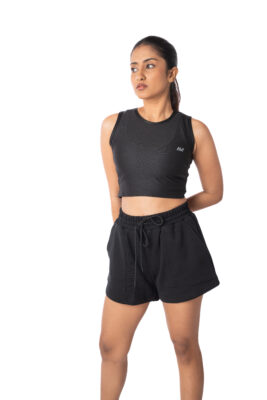 AVI Women Luxe Crop Top Black