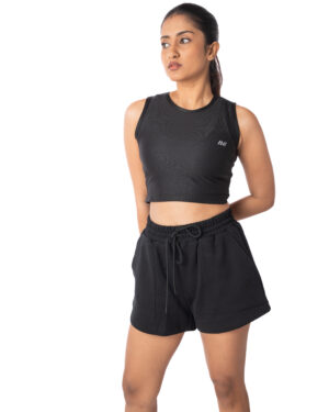 AVI Women Luxe Crop Top Black