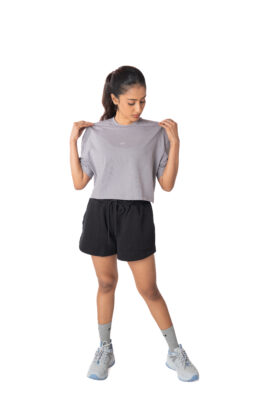 AVI Women Luna Crew Tee Dark Grey